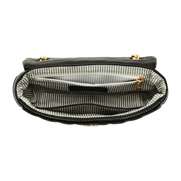 Fastrack Quilted Chain-Sling Bag in Black - image number 5