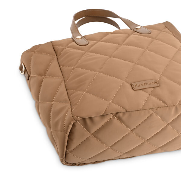 Fastrack Quilted Nylon Tote in Tan - image number 6