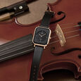 Fastrack Vyb Muse Quartz Analog Black Dial Leather Strap Watch for Girls - image number 2