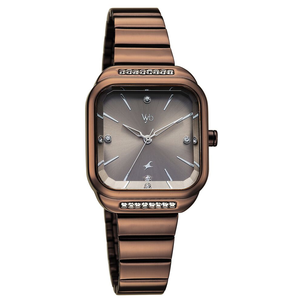 Buy Online Vyb Seeker By Fastrack Quartz Analog Grey Dial Brown