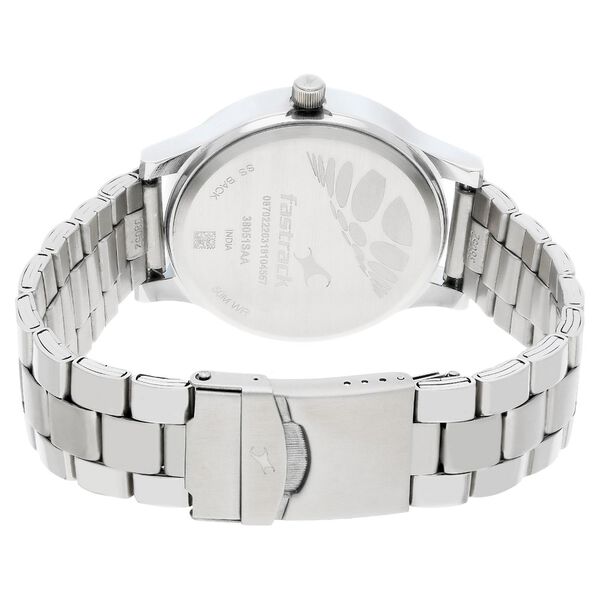 Fastrack Fundamentals Quartz Analog Blue Dial Stainless Steel Strap Watch for Guys - image number 4