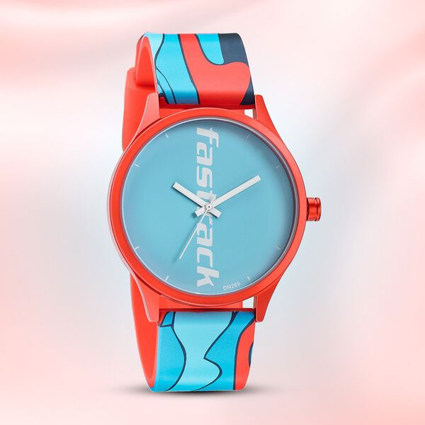 Fastrack Topicals Quartz Analog Blue Dial Silicone Strap Unisex Watch - image number 0