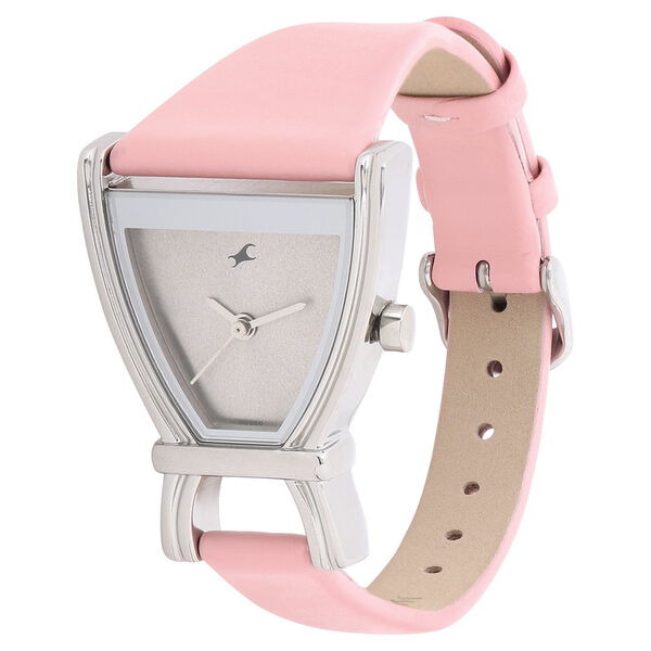 Fastrack Quartz Analog Silver Dial Leather Strap Watch for Girls - image number 1