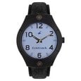 Fastrack Denim Quartz Analog Black Dial Denim Strap Watch for Guys