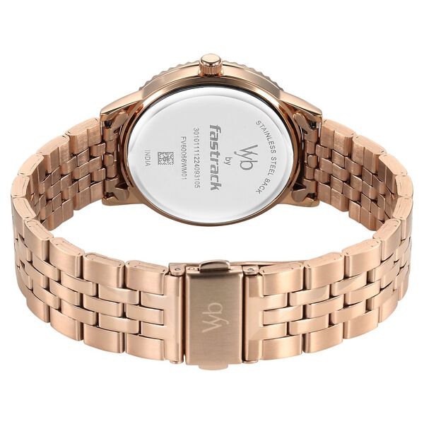 Vyb Manifester By Fastrack Quartz Analog Black Dial Metal Strap Watch For Girls - image number 5
