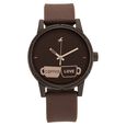 Fastrack Tees Quartz Analog Brown Dial Silicone Strap Watch for Guys - image number 1