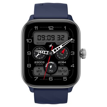 Fastrack Nitro Pro with 4.69 cm AMOLED Display and AOD, Functional Crown, BT Calling Smartwatch with Blue Strap