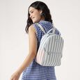 Pastel Stripe Canvas Backpack - image number 1