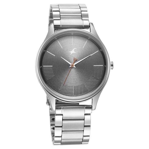 Fastrack Stunners Quartz Analog Grey Dial Metal Strap Watch for Guys - image number 0