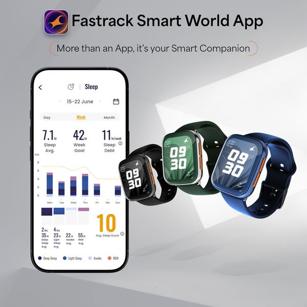 Fastrack Navstar Smartwatch 1.85" inch AMOLED Display, GPS, AI Chat, Offline Voice Commands, Functional Crown - image number 6
