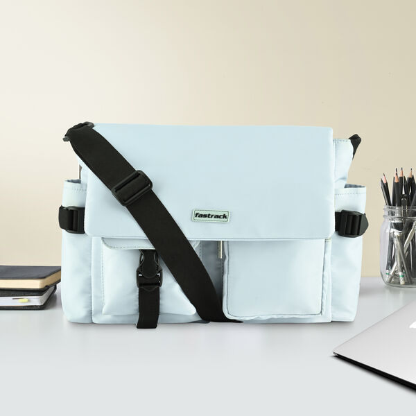 Fastrack Silver Grey Messenger Sling Bag for Girls - image number 0
