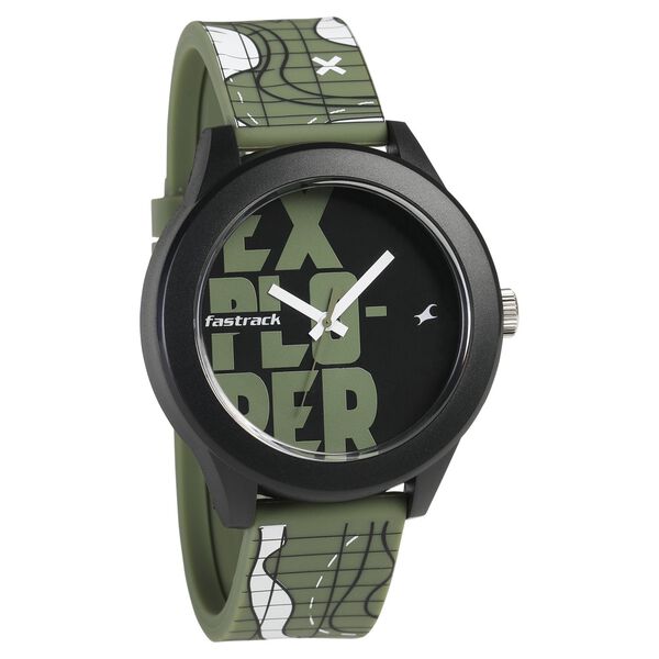 Fastrack Quartz Analog Black Dial Silicone Strap Watch for Unisex - image number 1