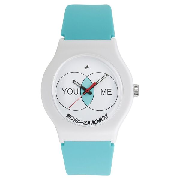 Fastrack Valentine Quartz Analog White Dial Silicone Strap Unisex Watch - image number 0