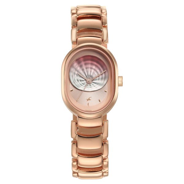 Fastrack Uptown Retreat Quartz Analog Pink Dial Metal Strap Watch for Girls - image number 2