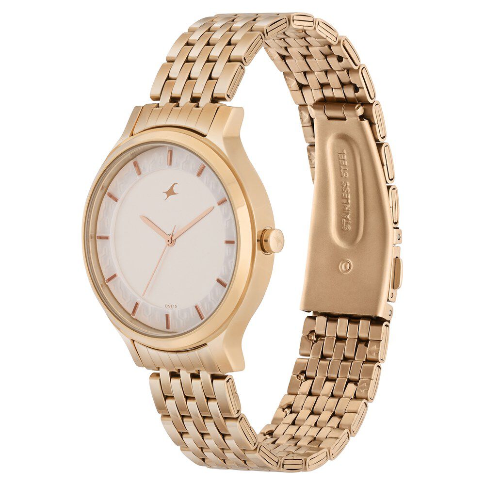 Fastrack silver hotsell metal analog watch