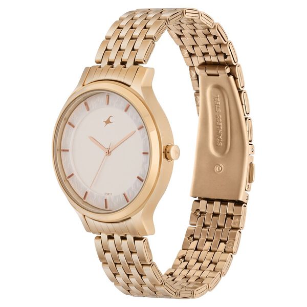 Fastrack Crush Quartz Analog Silver Dial Stainless Steel Strap Watch for Girls - image number 2