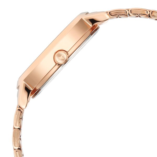 Fastrack Tick Tock Quartz Analog Silver Dial With Rose Gold Stainless steel Strap Watch for Girls - image number 3
