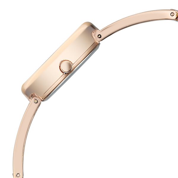 Vyb Luna By Fastrack Quartz Analog Blue Dial Rose Gold Metal Strap Watch For Girls - image number 4