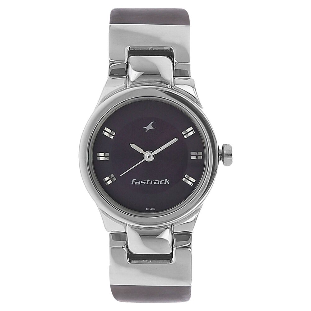 Fastrack Quartz Analog Purple Dial Leather Strap Watch for Girls