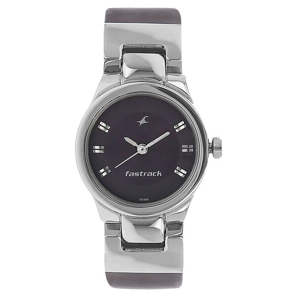 Fastrack Quartz Analog Purple Dial Leather Strap Watch for Girls - image number 0