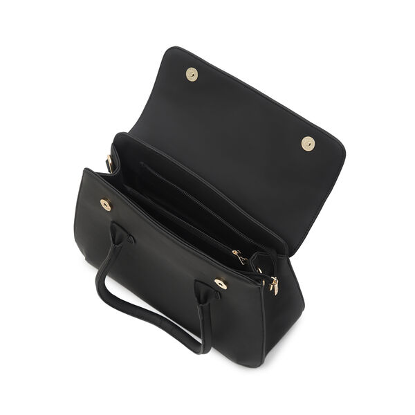 Fastrack Large Satchel Bag for Women | Structured, Stylish Bag With Spacious Compartments | Classic Work Bag Made of High Quality Faux Leather (Black) - image number 6