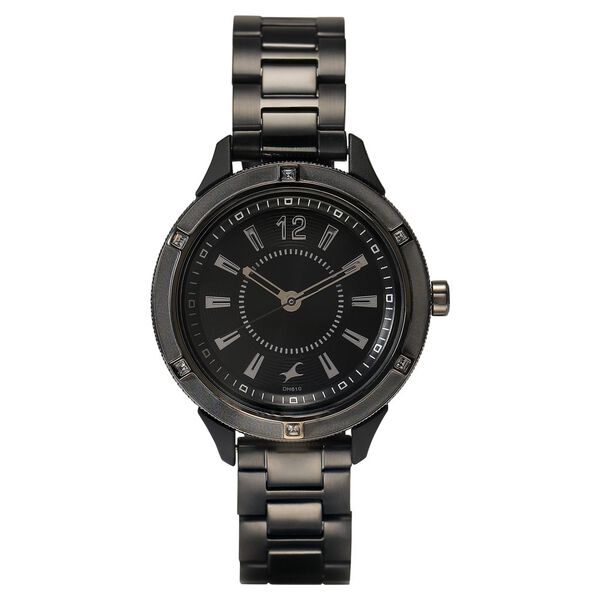 Fastrack Varsity Quartz Analog Black Dial Metal Strap Watch for Girls - image number 0