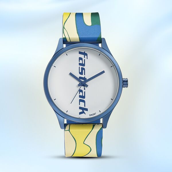Fastrack Topicals Quartz Analog White Dial Silicone Strap Unisex Watch - image number 1