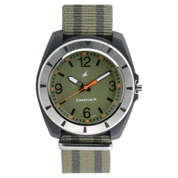 Fastrack Trendies Quartz Analog Green Dial Plastic Strap Watch for Guys - image number 0