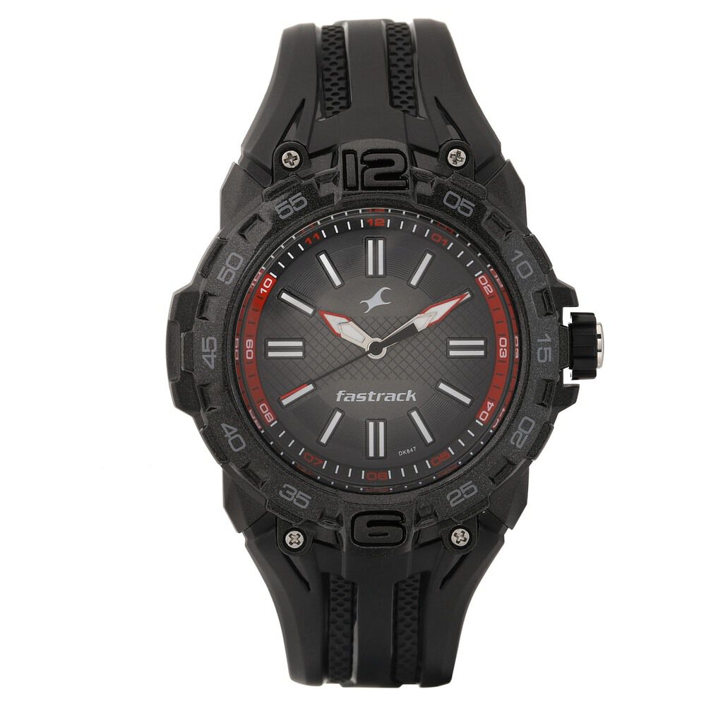 Fastrack Trendies Quartz Analog Bicolour Dial PU Strap Watch for Guys