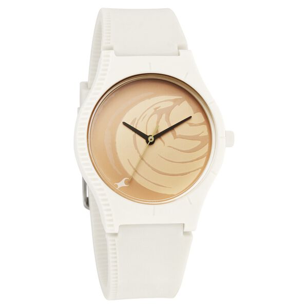 Fastrack Tees Quartz Analog Beige Dial Silicone Strap Watch for Girls - image number 0