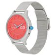 Fastrack Loopholes Quartz Analog Red Dial Stainless Steel Strap Watch for Girls - image number 1