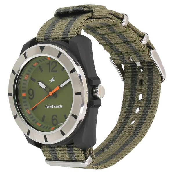 Fastrack Trendies Quartz Analog Green Dial Plastic Strap Watch for Guys - image number 1