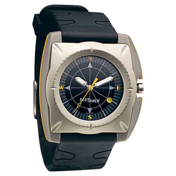 Fastrack Quartz Analog Black Dial Plastic Strap Watch for Guys - image number 0