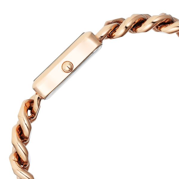 Fastrack Vyb Prodigy Quartz Analog White Dial Rose Gold Color Metal Strap Watch For Girls - image number 4
