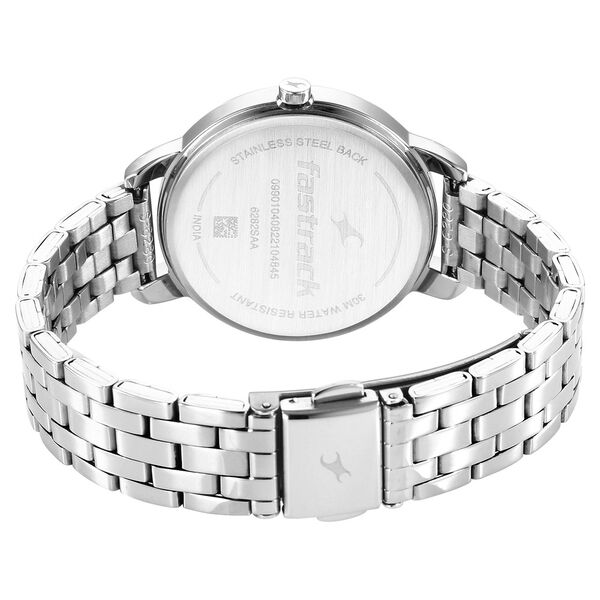 Fastrack Stunners Quartz Analog Silver Dial Metal Strap Watch for Girls - image number 4