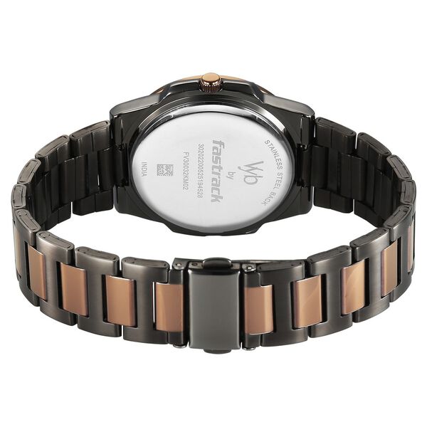 Vyb Nimbus By Fastrack Quartz Analog Grey Dial Two Toned Stainless Steel Strap Watch For Guys - image number 6