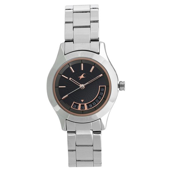 Fastrack All Nighters Quartz Analog Grey Dial Metal Strap Watch for Girls - image number 0
