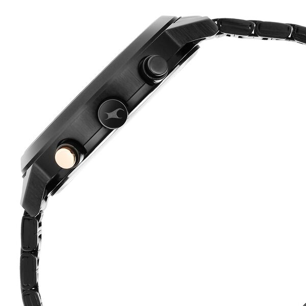Fastrack Tick Tock Quartz Analog Black Dial With Black Stainless steel Strap Watch for Guys - image number 3