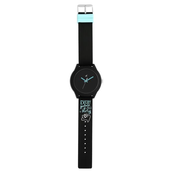 Fastrack Road Trip Quartz Analog Black Dial Silicone Strap Unisex Watch - image number 5