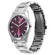 Fastrack Stunners X Quartz Analog Maroon Dial Stainless Steel Strap Watch For Guys - image number 2