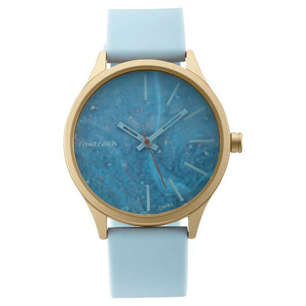 Fastrack Topicals Quartz Analog Blue Dial Silicone Strap Unisex Watch - image number 1