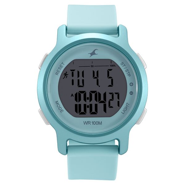 Fastrack Street Line Digital Dial Blue Silicone Strap Watch for Girls - image number 2