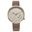 Fastrack Groove Quartz Analog with Date Beige Dial Girls Stainless Steel Watch