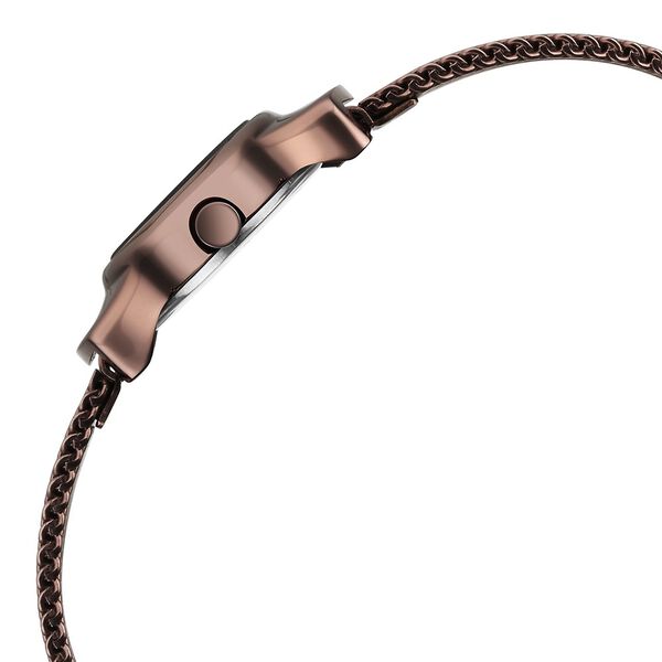 Fastrack Pulse Quartz Analog White Dial Brown Stainless Steel Strap Watch For Girls - image number 4