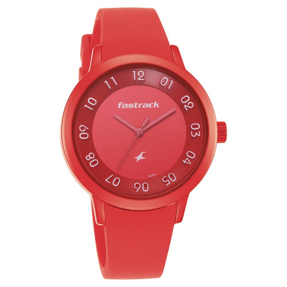 Fastrack red deals dial watch