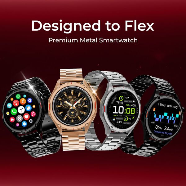 Fastrack Marvellous FX1 Unisex Smart Watch With Silver Metal Strap - image number 4