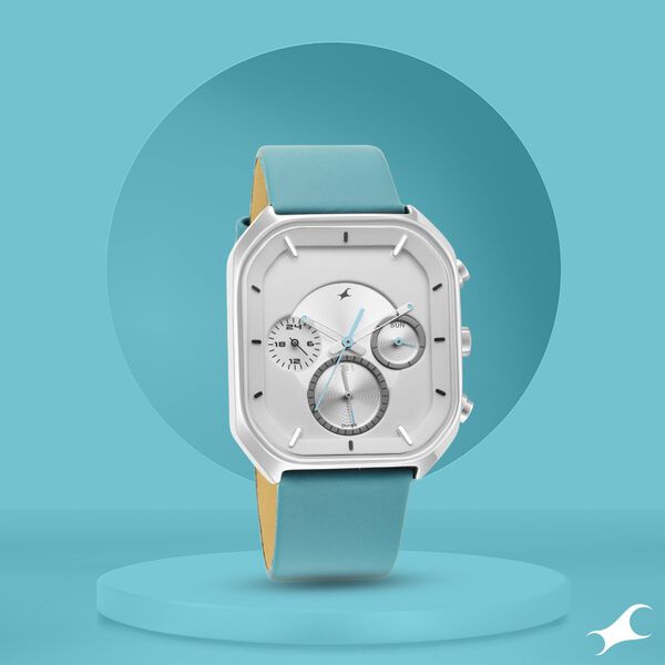 Fastrack After Dark Quartz Analog with Date White Dial Leather Strap Watch for Guys - image number 0