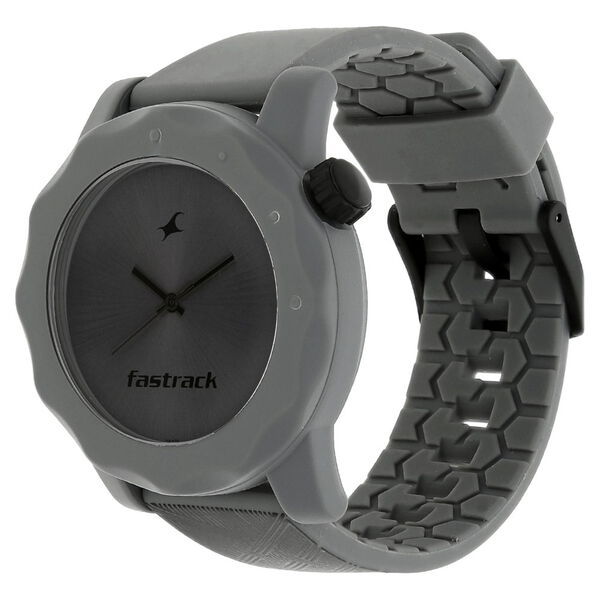 Fastrack Quartz Analog Grey Dial Plastic Strap Watch for Unisex - image number 1
