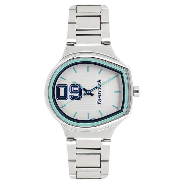 Fastrack Varsity Quartz Analog White Dial Stainless Steel Strap Watch for Girls - image number 0