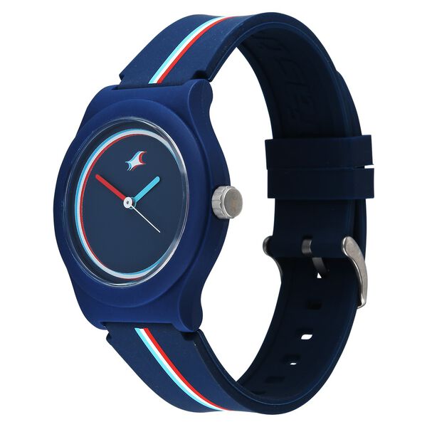 Fastrack Zine Quartz Analog Blue Dial Blue Silicone Strap Watch For Girls - image number 2